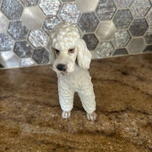 Ceramic standard poodle figurine